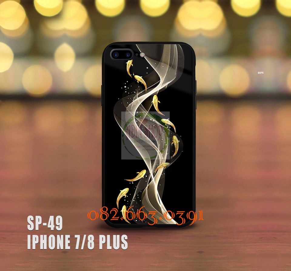 [HCM]Ốp lưng kính IPhone 7 plus/ 8 plus hình cá koi đẹp