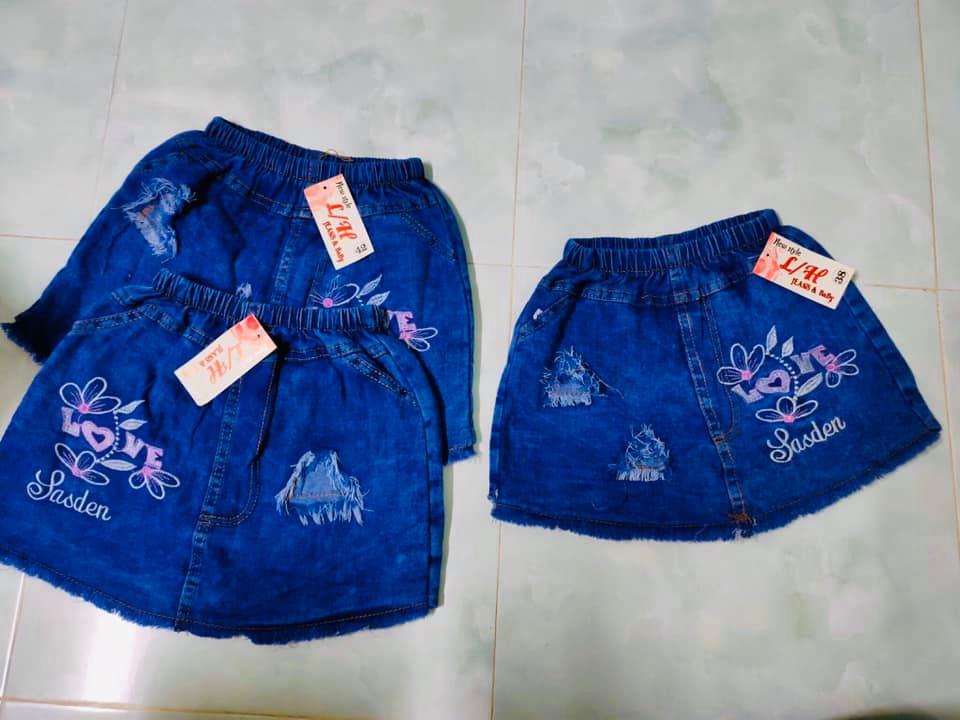 Chân váy jean size đại cho bé gái