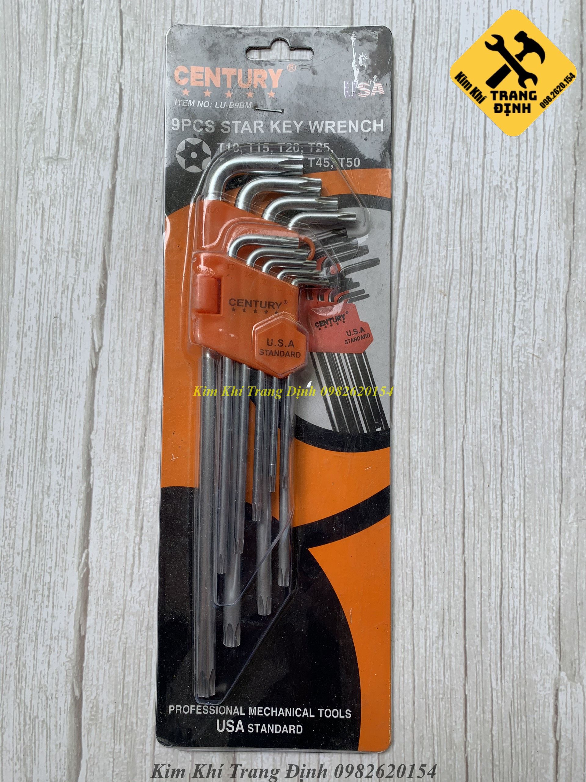 Bộ Lục Giác 9 Cây Bông Mai Dài Century Chính Hãng