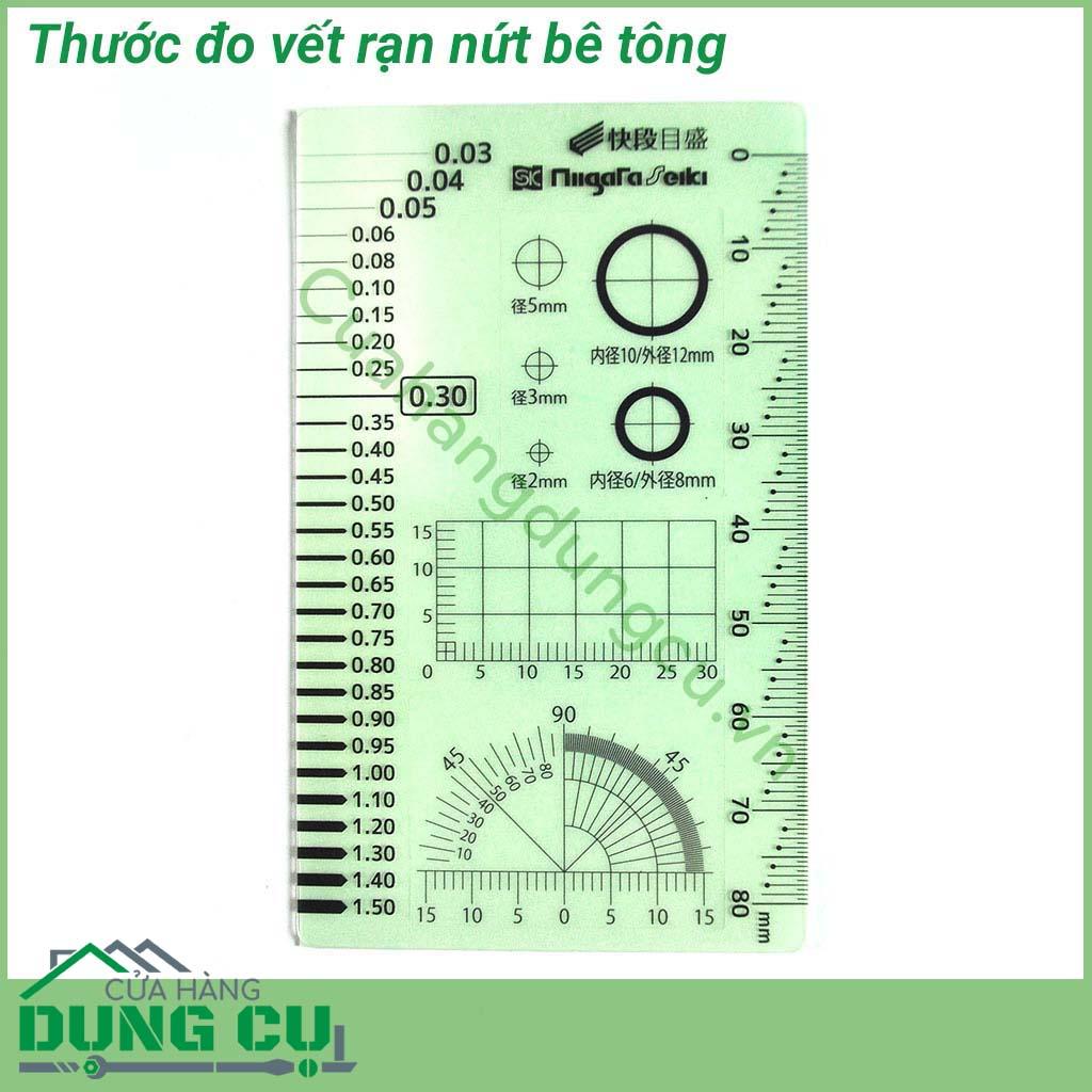 Thước đo vết rạn nứt bê tông Niigata Seiki NHẬT