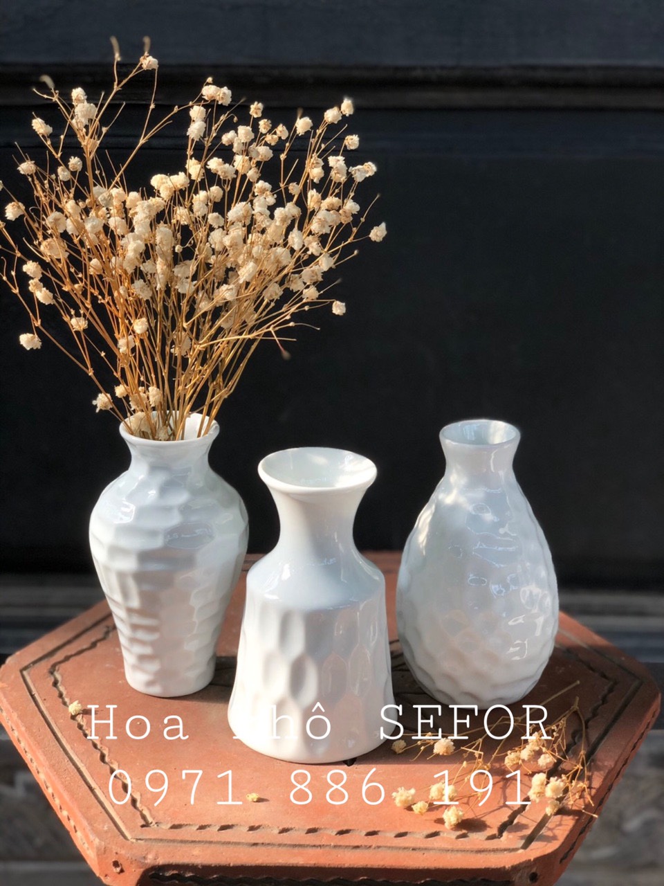 Bình gốm mini decor - Bình gốm Bát Tràng - Bình gốm trang trí