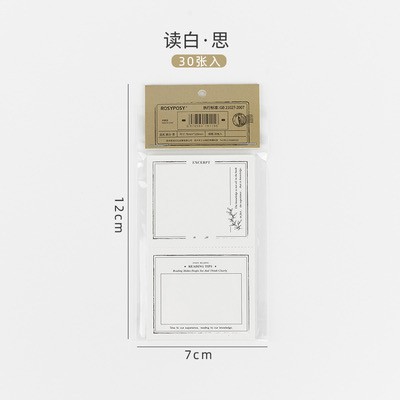 Set 30 vintage tags trắng đen