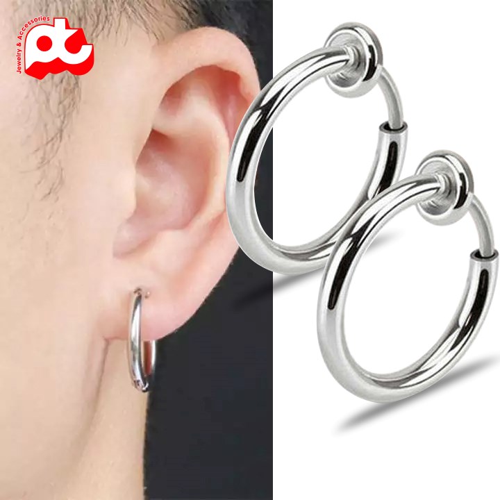 B0017-1.10-0124 Khuyên tai nam nữ, bông tai bạc unisex tròn nạm đá Bạc –  KERNEL JEWELRY-TRANG SỨC CAO CẤP