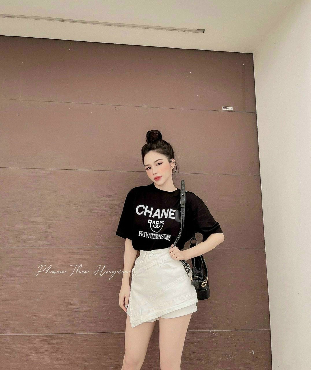 chân váy đắp vạt chéo chất kaki