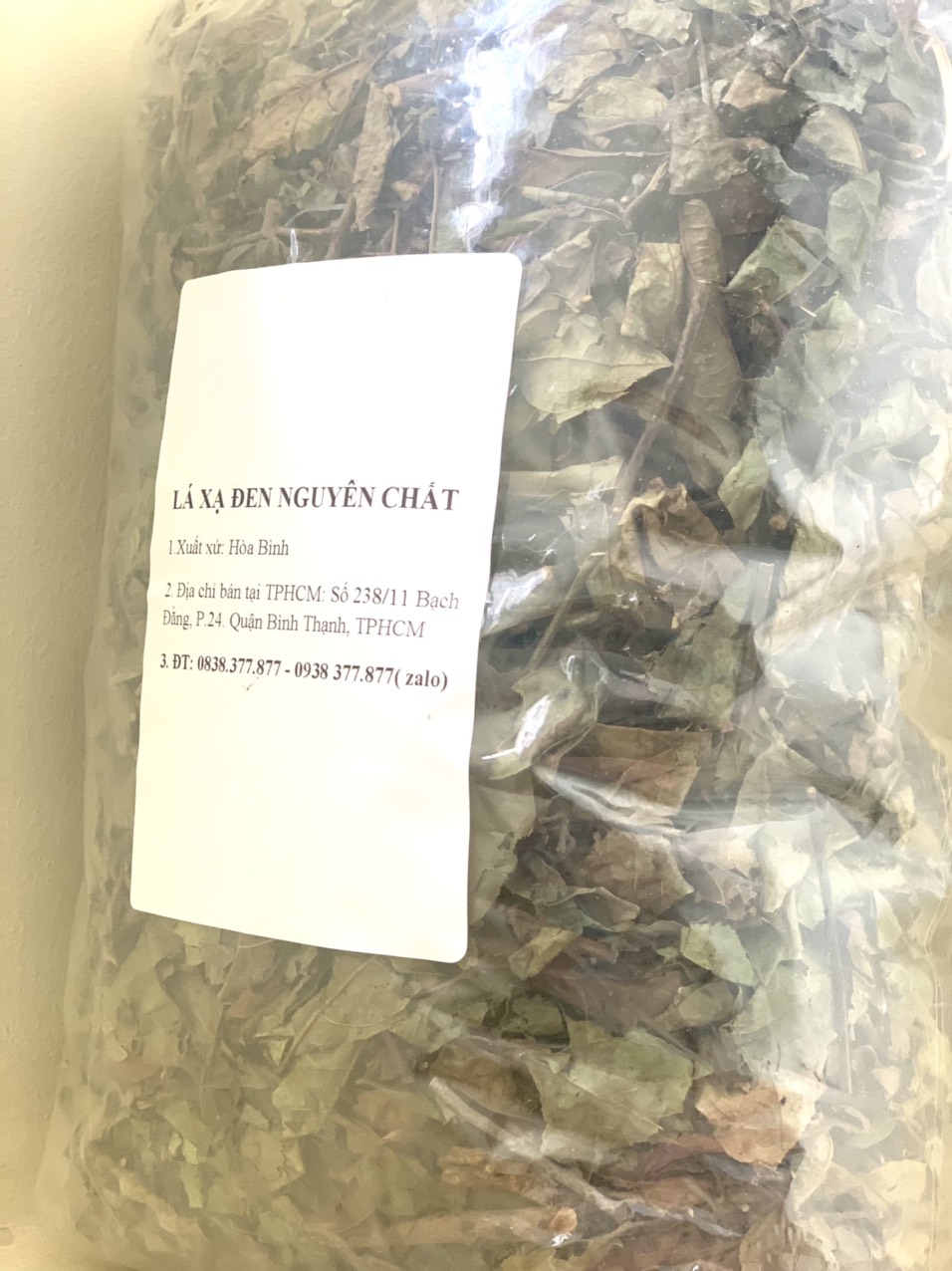 Lá Xạ Đen Nguyên Chất ( Bịch 1kg) - Xạ Đen Hòa Bình