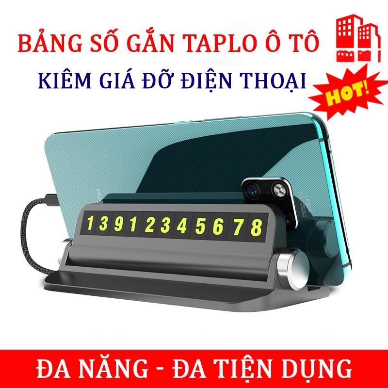 Bảng gắn số điện thoại kiêm giá đỡ điện thoại gắn taplo ô tô