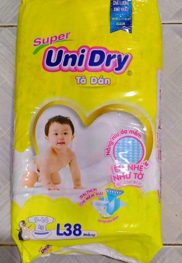 Tã dán unidry mẫu mới xl34 miếng dùng cho trẻ từ 12 đến 17 kg