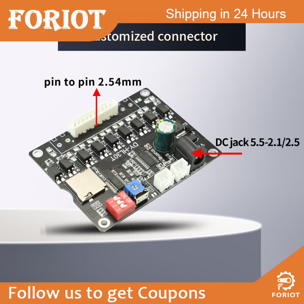 Foriot Shockley DC9-24V 30W Voice Playback Module MP3 Trigger Player Amplifier Board SD/TF Card for DIY Gift