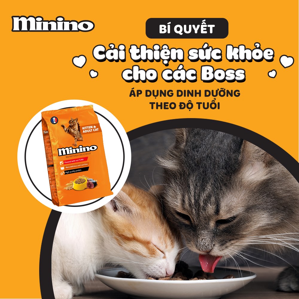 Hạt Minino vị cá ngừ cho mèo gói 480gr