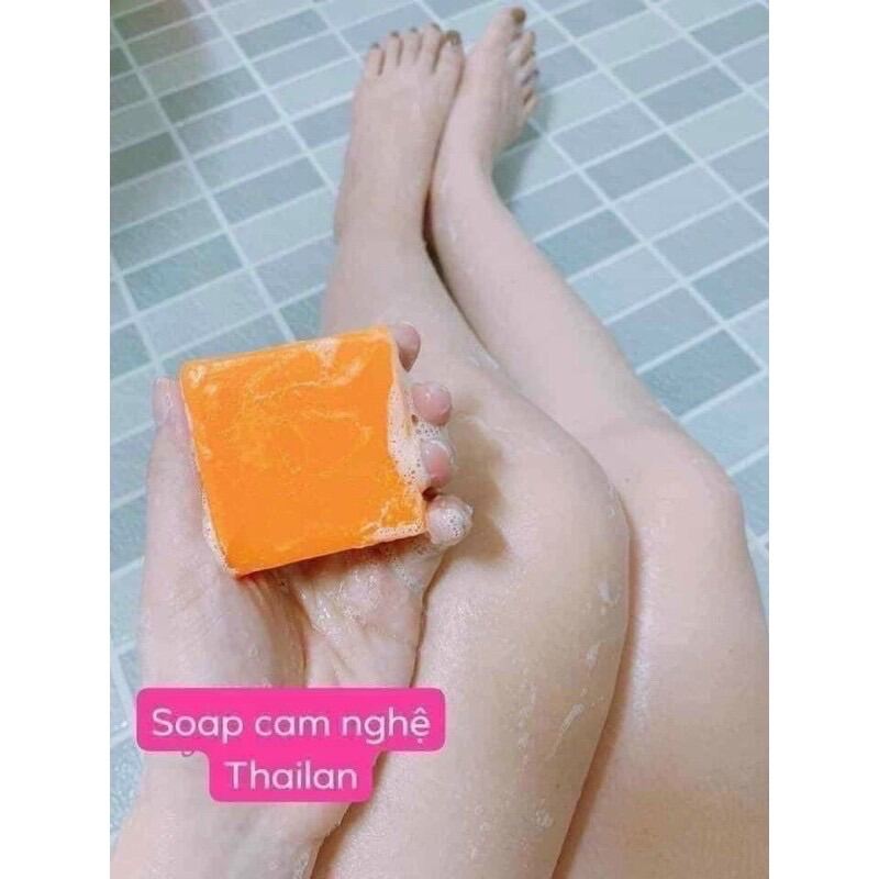 Xà phòng nghệ cam trắng da mụn thâm Thái Lan