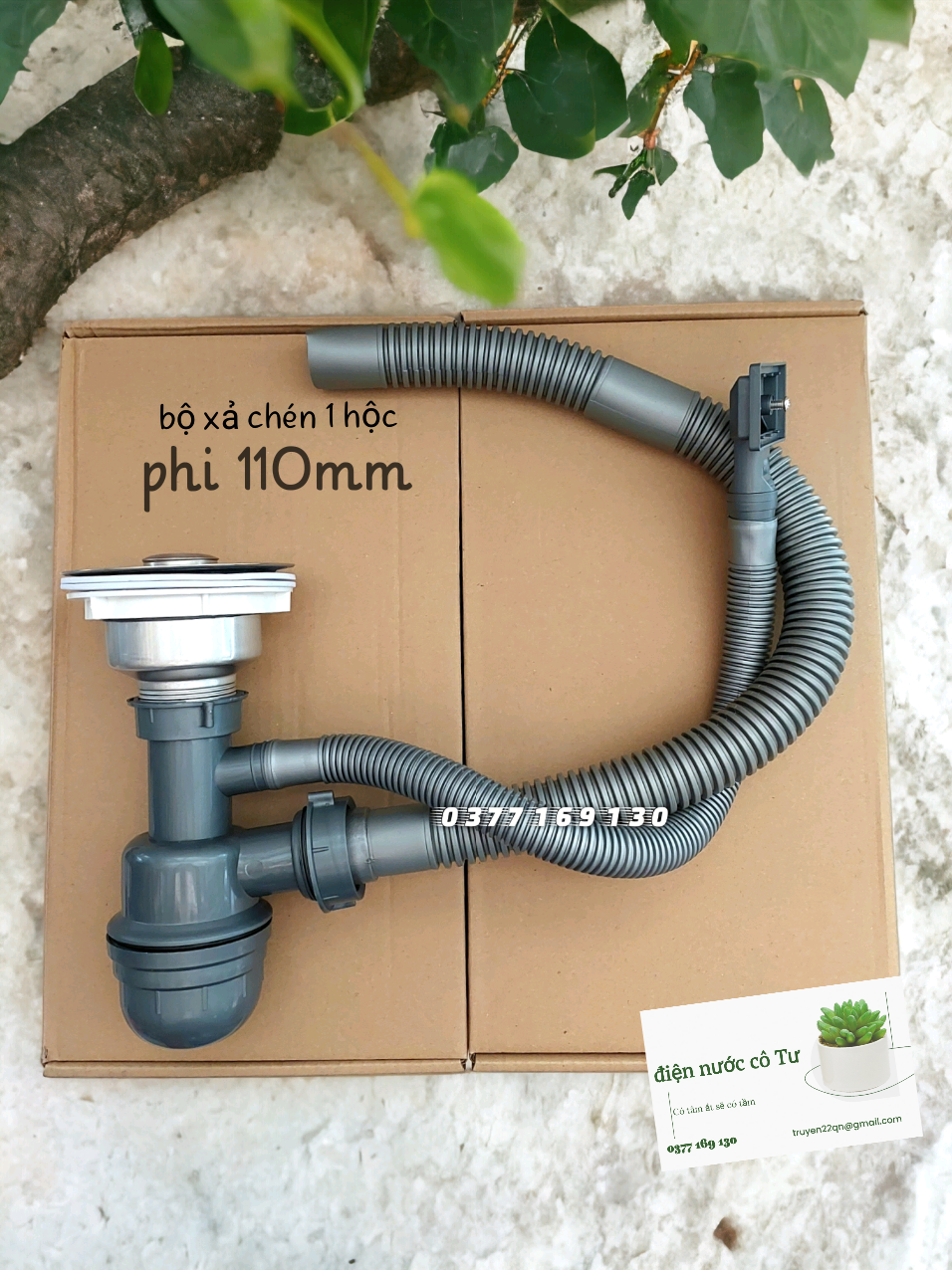 Bộ xả chậu rửa chén đôi 2 hộc phi 110mm, phi 140mm, bộ xả chén INOX cho chậu đá, chậu composite