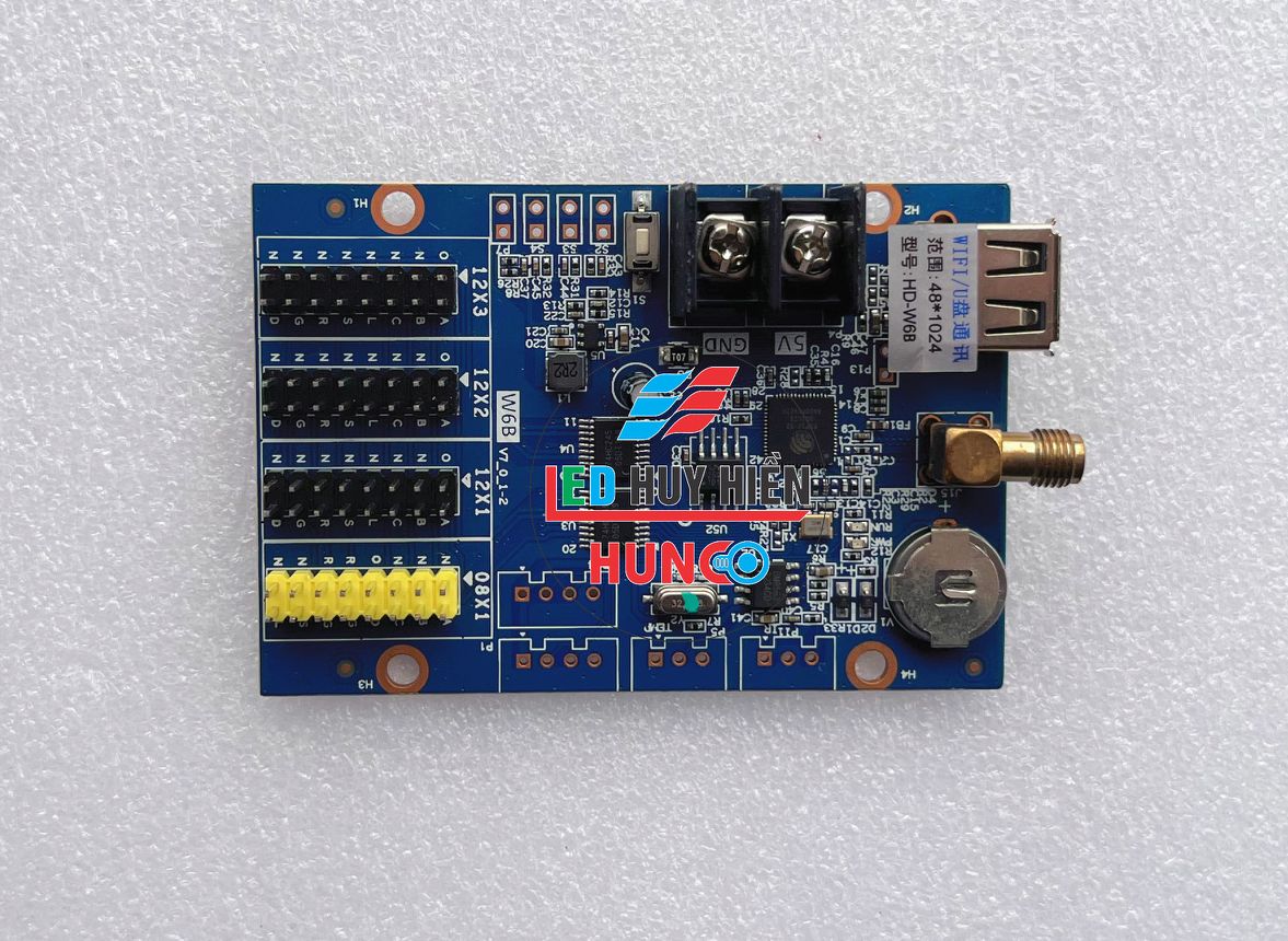 Card HD W6B (USB WIFI) hỗ trợ 3 tầng module Led 1 3 màu