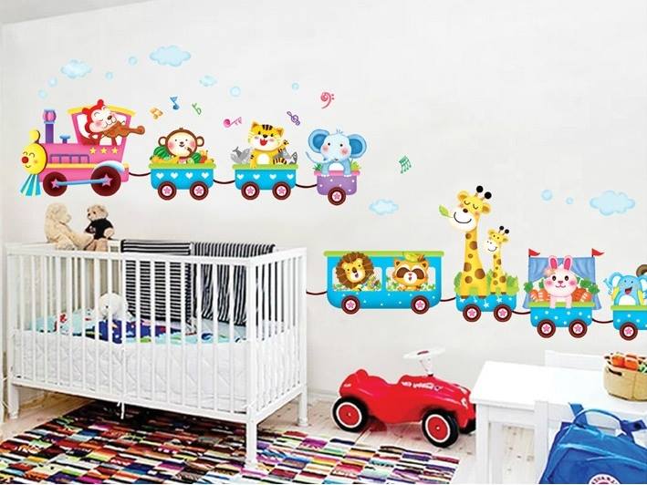 [HCM]DECAL DÁN TƯỜNG ĐOÀN TÀU THÚ 2