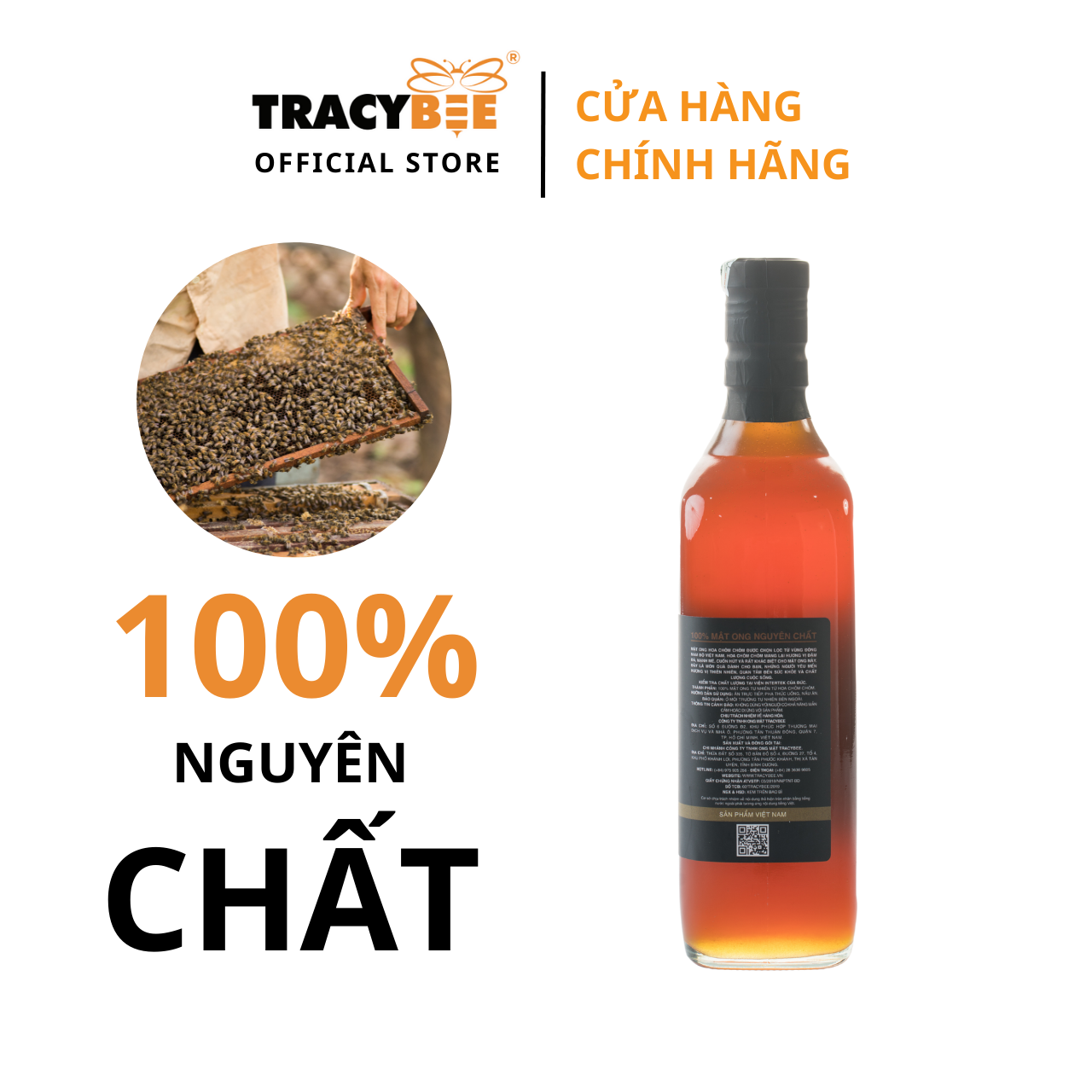 MẬT ONG HOA CHÔM CHÔM TRACYBEE 850G