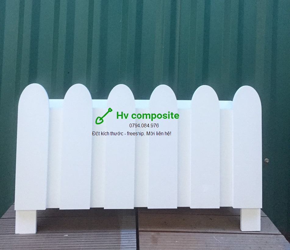 chậu hàng rào trồng cây composite (50x20x20+5)
