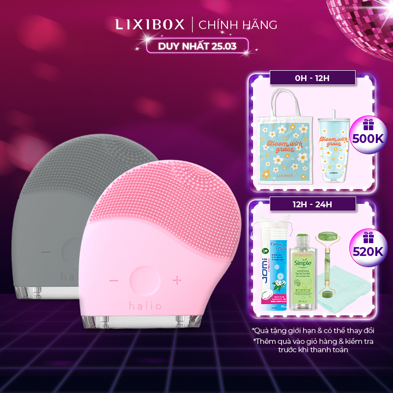 Combo 2 Máy Rửa Mặt Halio Facial Cleansing Massaging Device