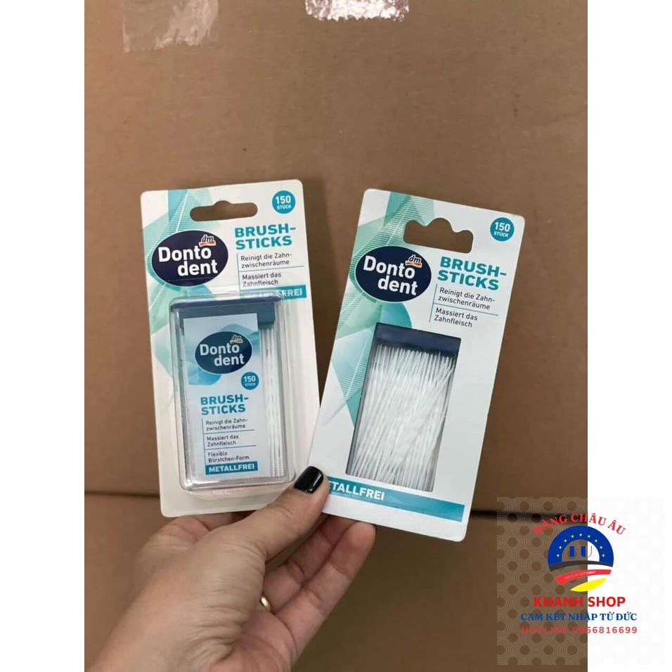 Tăm nha khoa 2 đầu donto dent 150 chiếc - hàng đức chính hãng