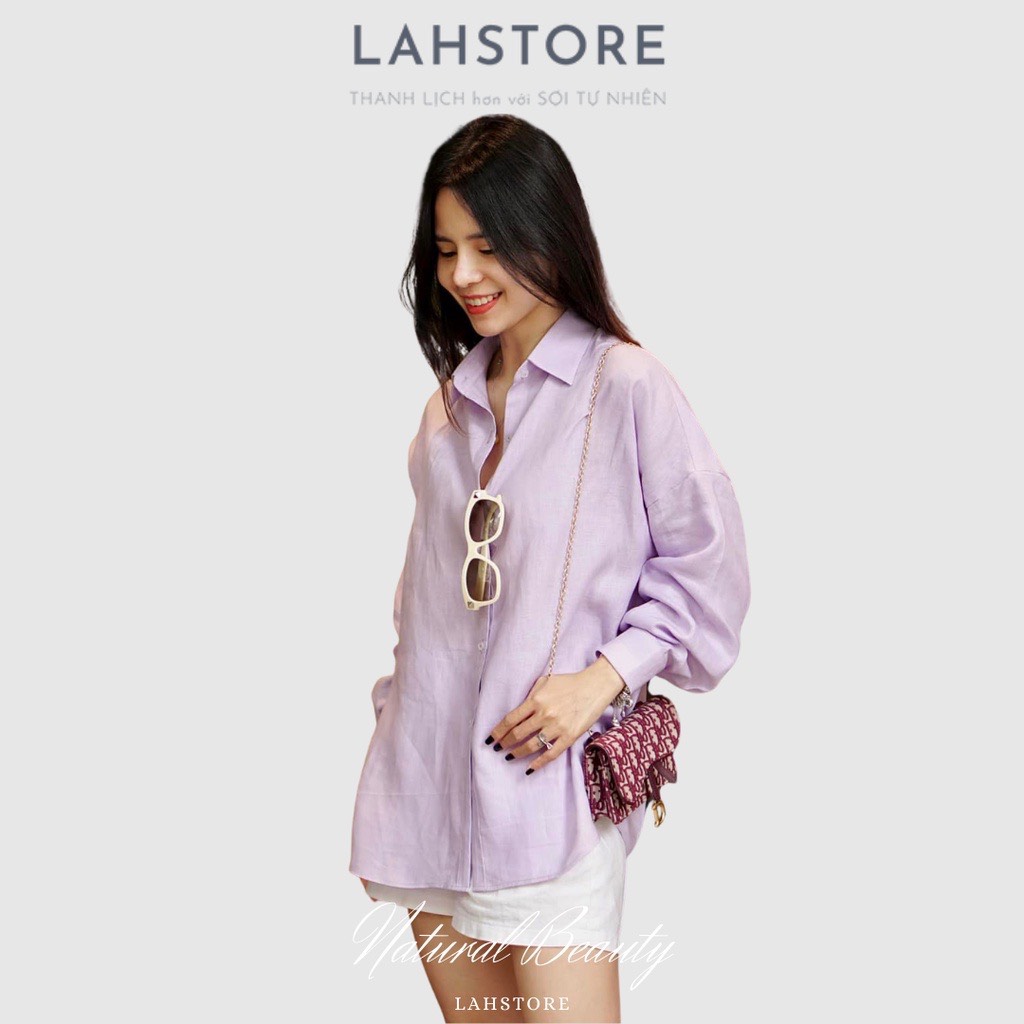 Áo sơ mi nữ linen form rộng tay dài kiểu dáng basic đa dụng nhiều màu sắc - SLINEN Linen Shirt 2023