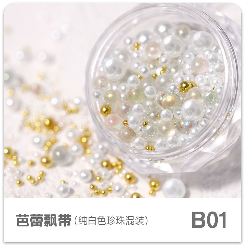 Ngọc trai giả trang trí móng, ngọc trai nail