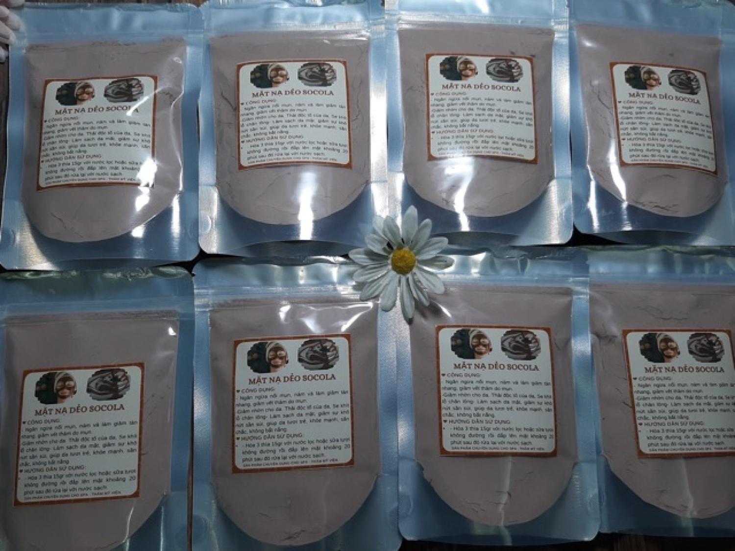 1kg bột mặt nạ Dẻo Socola mịn thơm handmade