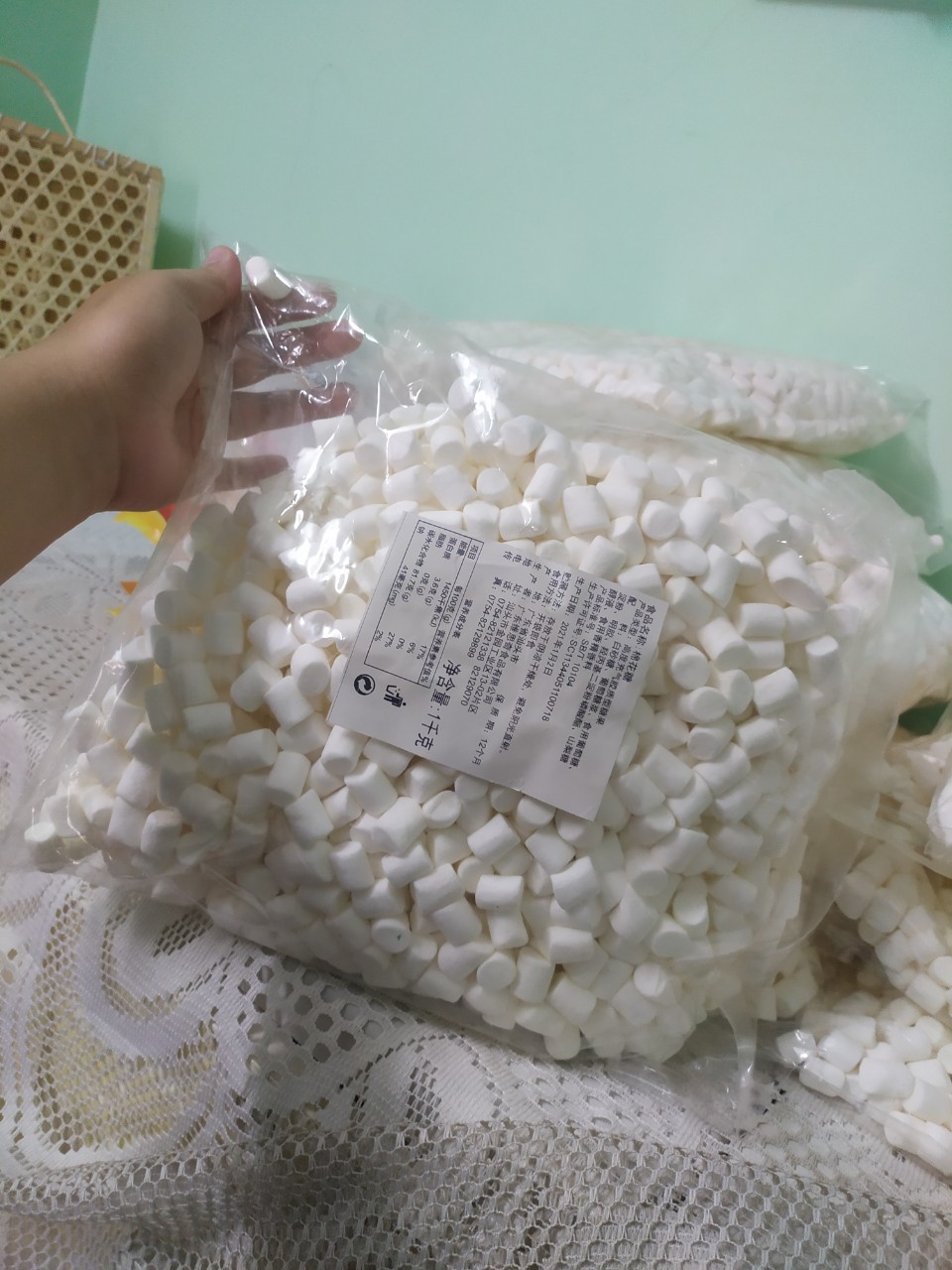 [HCM]Kẹo marshmallow trắng làm nougat 250gr