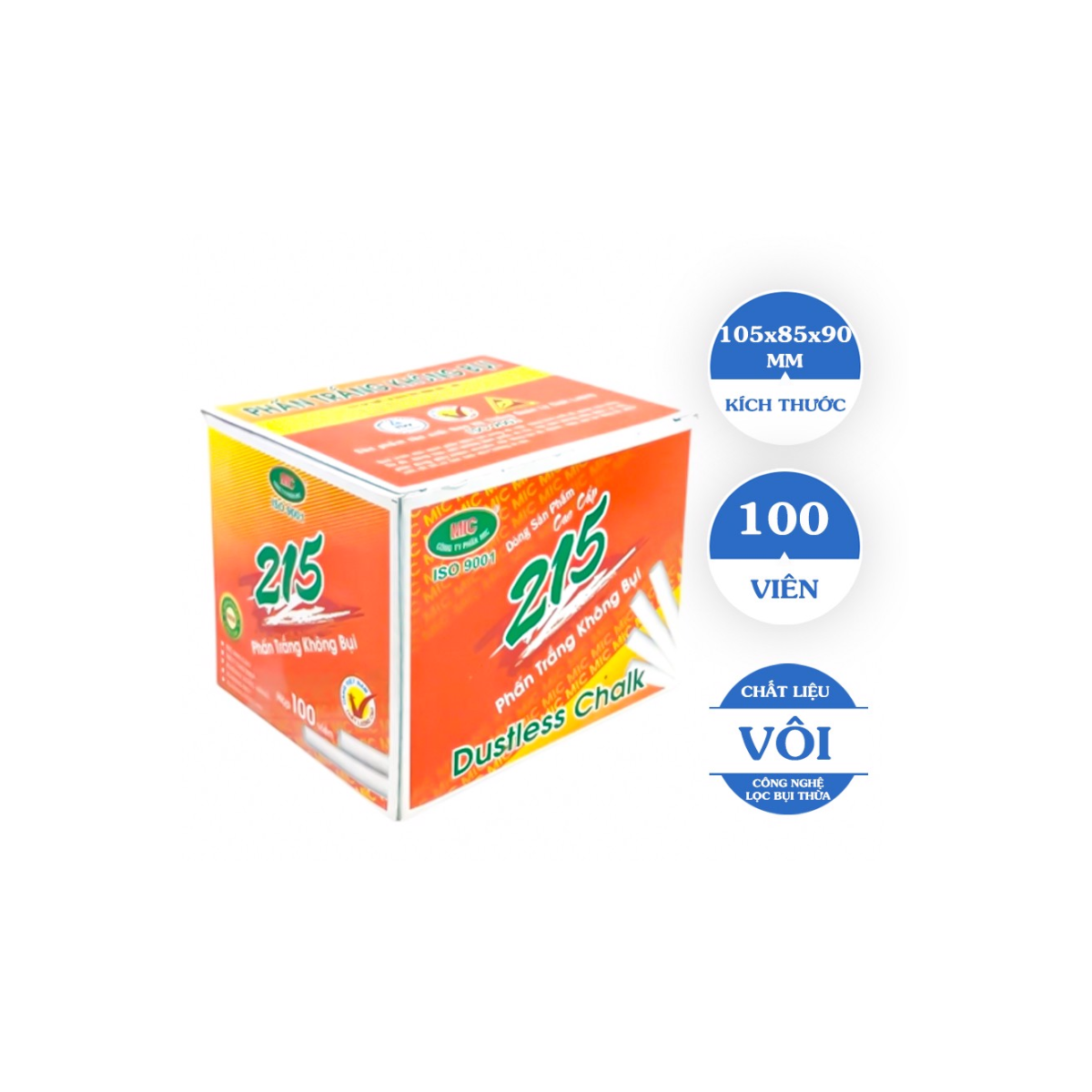 Phấn Viết Bảng Mic Trắng/ Màu (Hộp 10-100V)