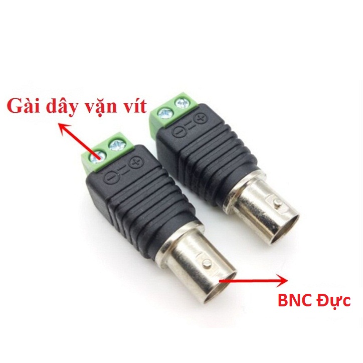 Cặp Jack BNC Đực Đầu Vặn Vít Cho Camera