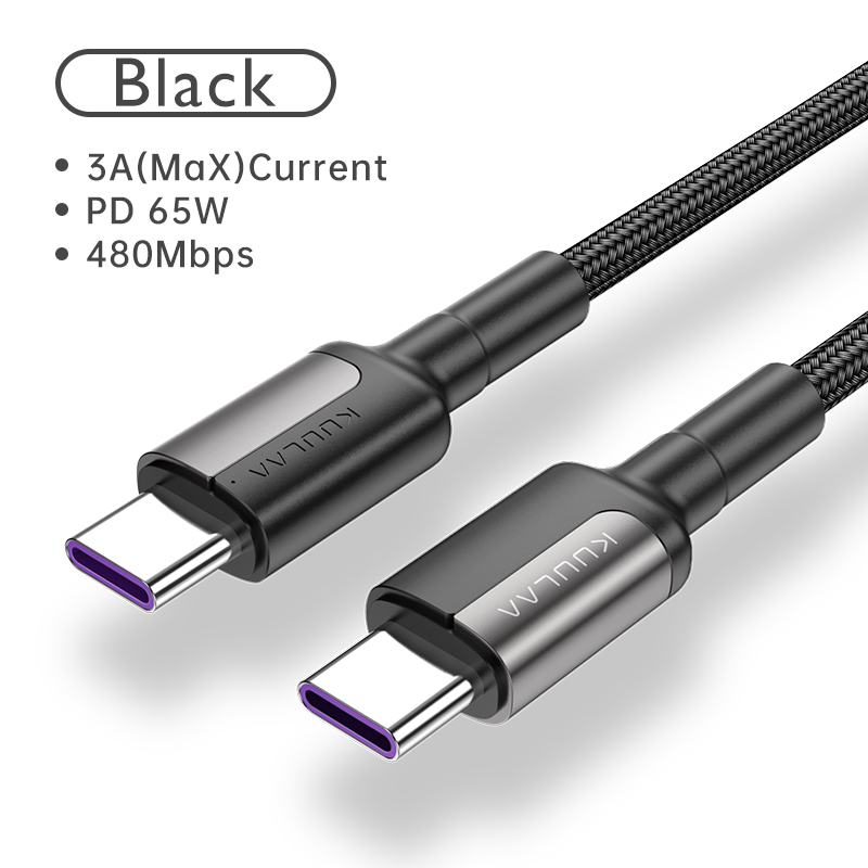 【50% OFF Voucher】KUULAA PD65W Cáp USB loại C sang USB Loại C QC 4.0 Sạc nhanh Cáp USBC Dây dữ liệu cho iPhone 15 Pro Max Samsung S20 Xiaomi 10 Huawei Oneplus