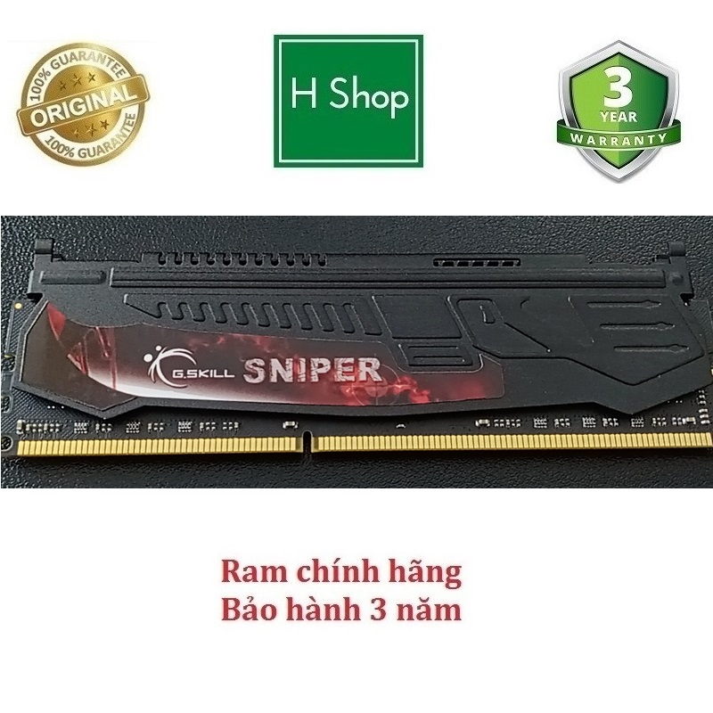 Ram tản nhiệt 8gb ddr3 bus 1333 overclock 1600 ram bộ hiệu g skill sniper hàng tháo máy chính hãng bảo hành 6 tháng