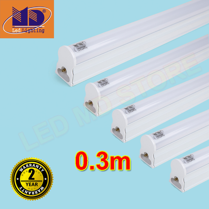 Đèn tuyp led liền máng chụp đục T5 dài 0.3m ánh sáng trắng