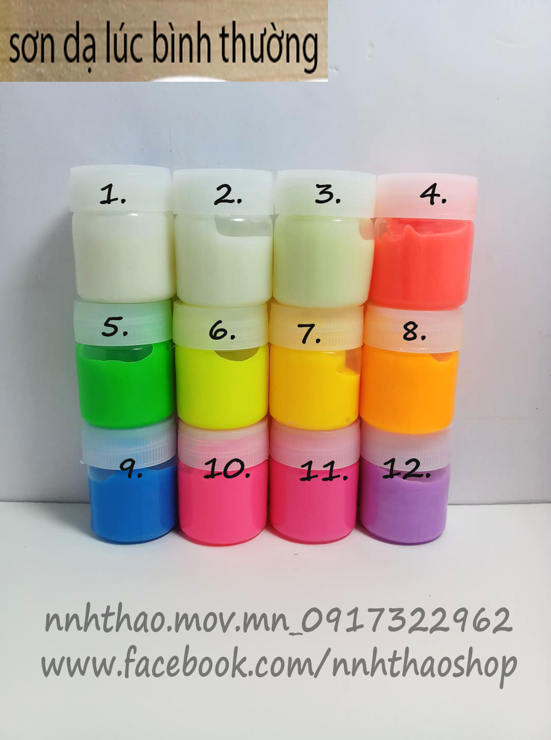 Sơn Dạ Quang / Màu Dạ Quang Hũ 20Ml