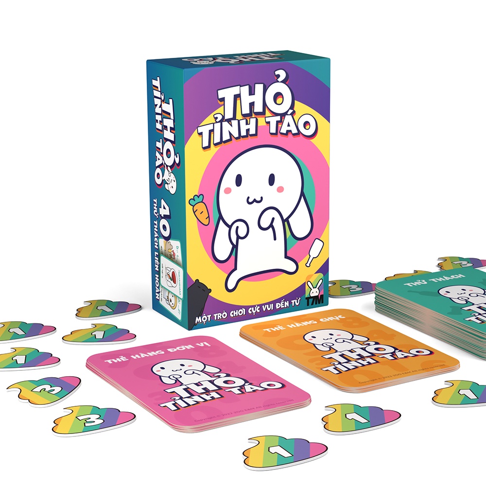 Party game THỎ TỈNH TÁO - Trò Chơi Thẻ Bài Mới 2022 Siêu Vui - Kun Shop