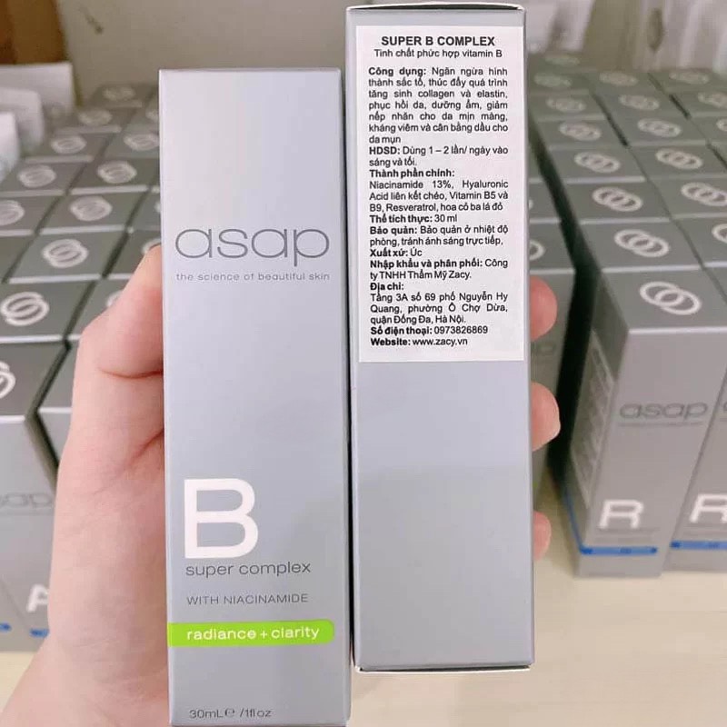 [Hàng cty] Serum Dưỡng Ẩm, Tinh Chất Cấp Ẩm, Phục Hồi Da, Asap Super B Complex 30ml
