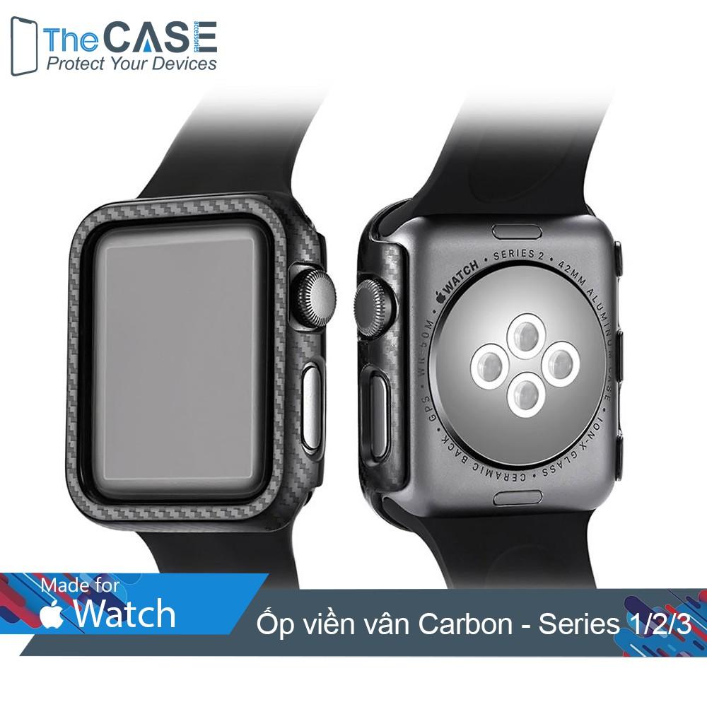 Ốp Viền Apple Watch 1/2/3 Vân Carbon Size 38mm/42mm (The Case)