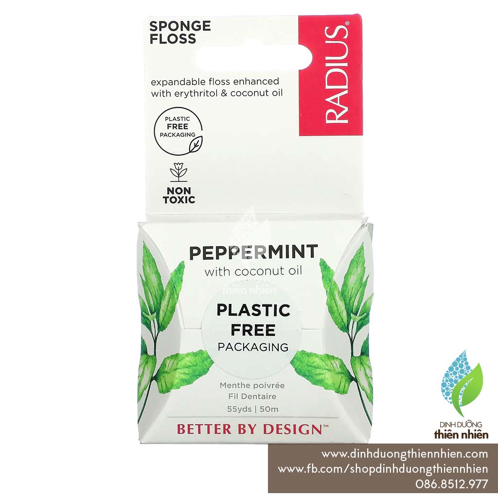 Chỉ Nha Khoa Radius Vegan Floss 50 mét
