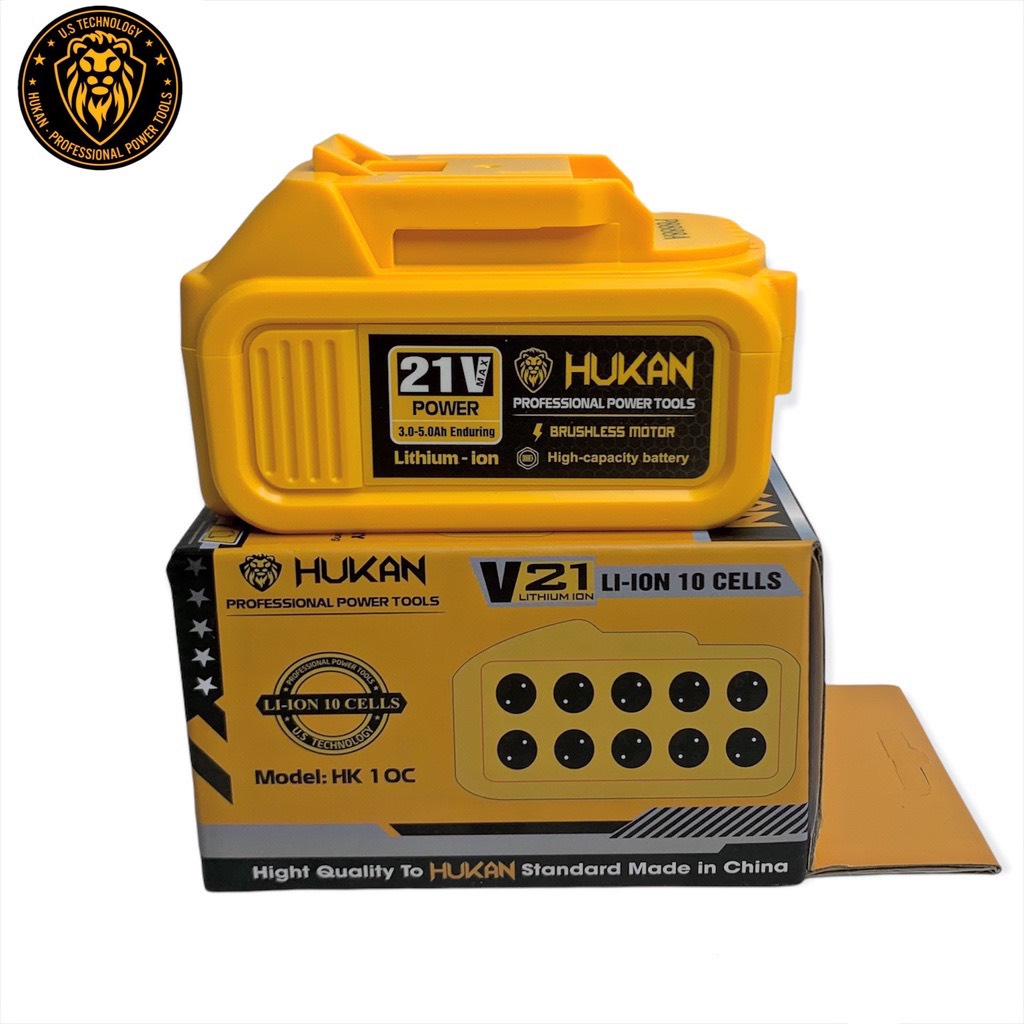 Pin Máy Khoan Máy Siết Bulong Hukan 15cell, 10cell