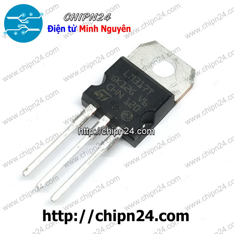 [2 con] (dip) ic lm317 to-220 (hàng tốt) (lm317t st chn lm 317) (ic nguồn điều chỉnh điện áp tuyến tính)