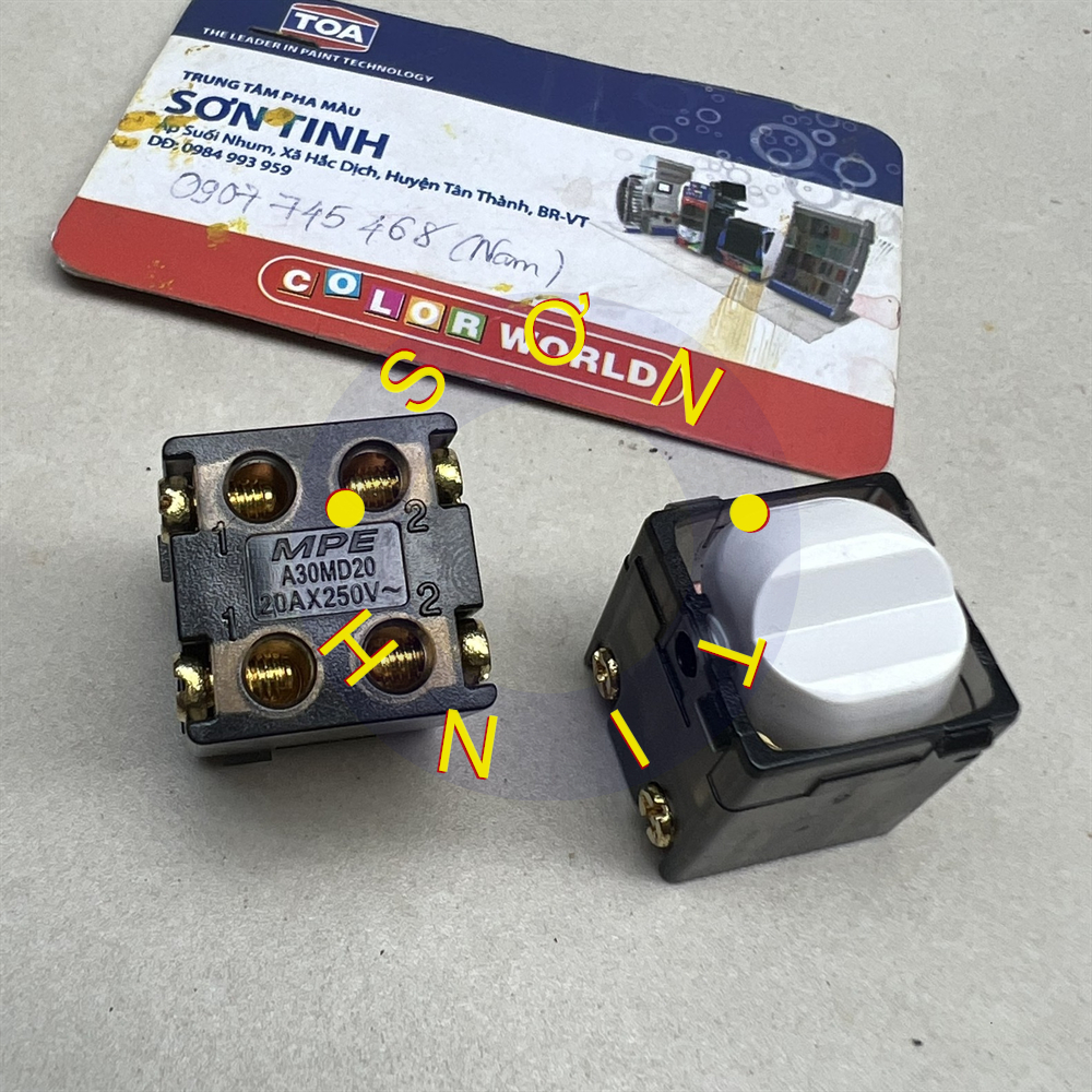 MPE CÔNG TẮC 1 2 CHIỀU 2 CỰC MÃ A30M A30/1 A30MD20