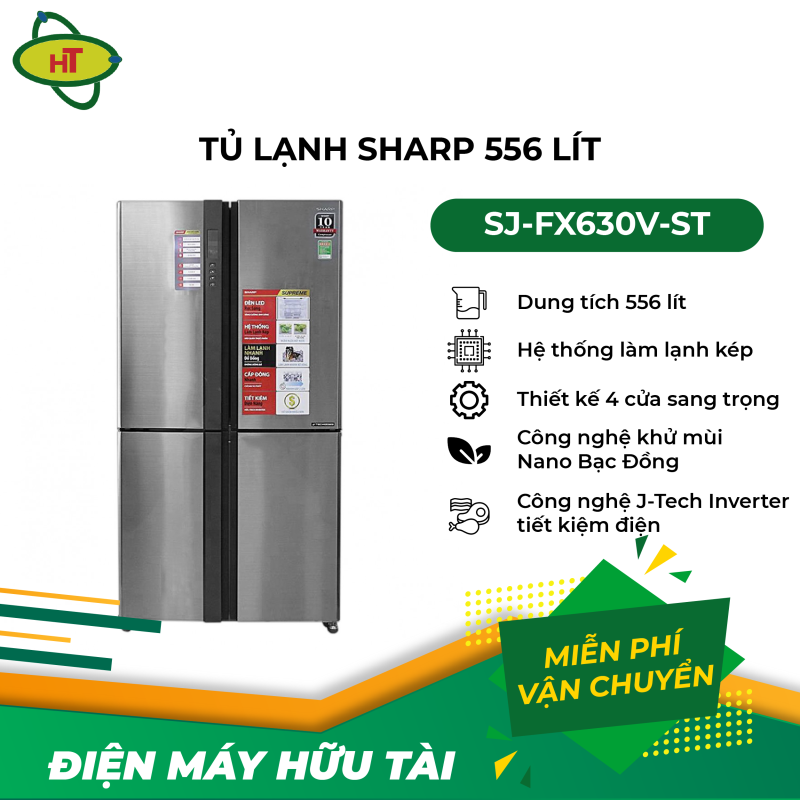 Tủ lạnh Sharp 556 L SJ-FX630V-ST
