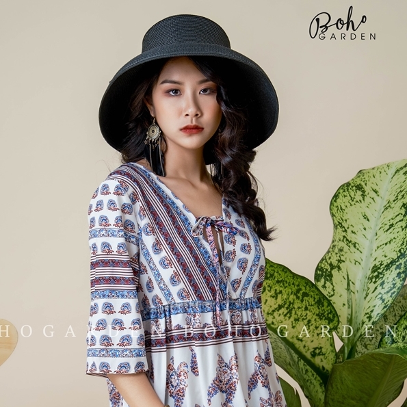 Mũ cói lồng đèn Hội An thời trang quý phái