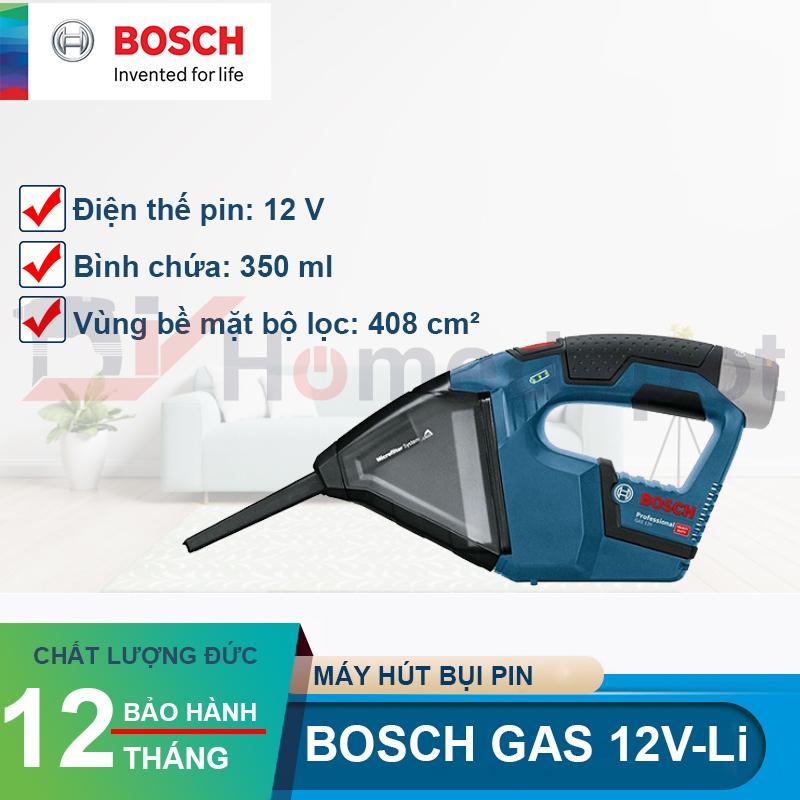 Máy hút bụi dùng pin Bosch GAS 12 V-LI (Solo), không kèm Pin, Sạc