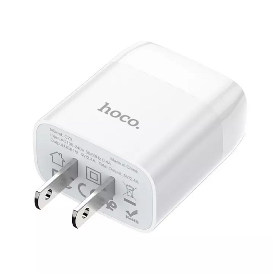 Củ Sạc Nhanh 2 Cổng 2.4A - Hoco C73 - Hàng Chính Hãng