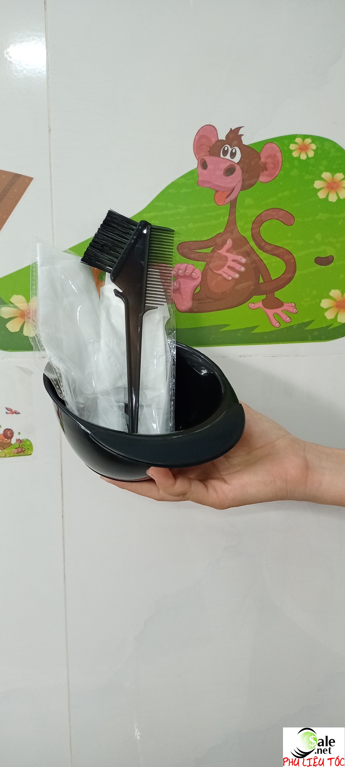 Combo chén, lược, bao tay/