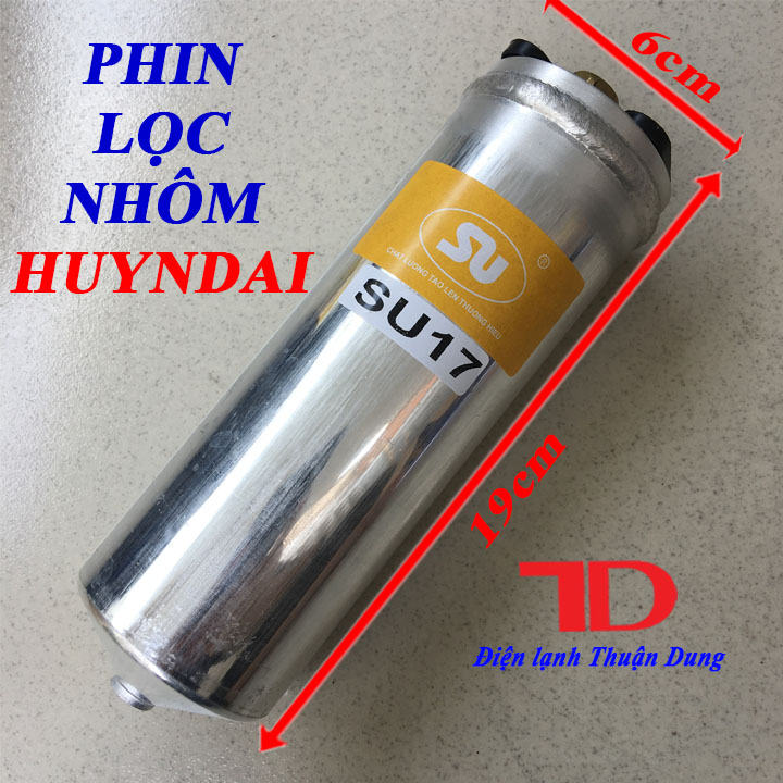 Phin Lọc Nhôm MAZDA 3  Ford Ranger Huyndai 1.25 Tấn Corolla Đời Mới - phi 60 x 185MM - Điện Lạnh Thuận Dung