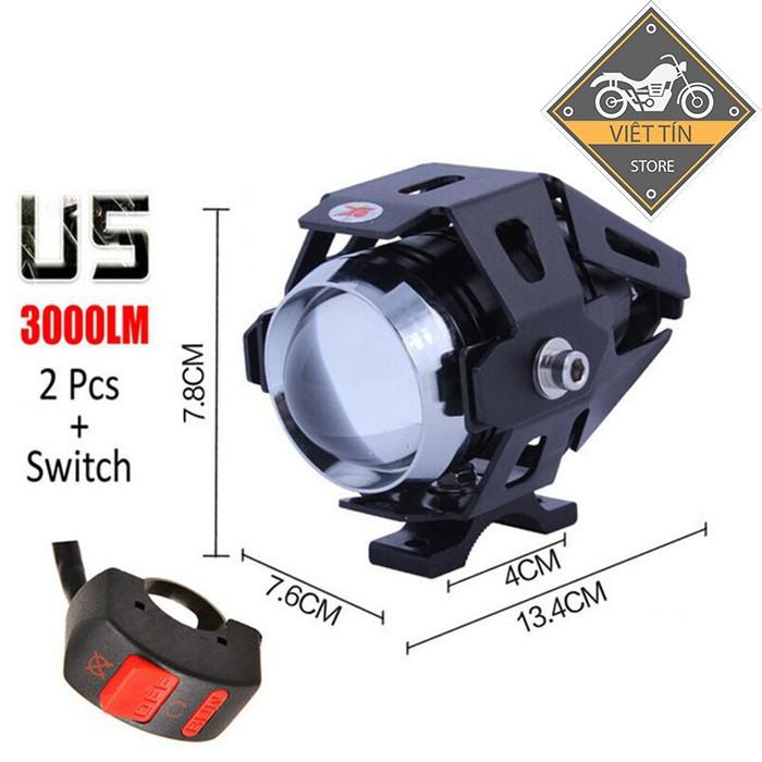 Đèn trợ sáng U5 dành cho xe máy A40 - Kmart
