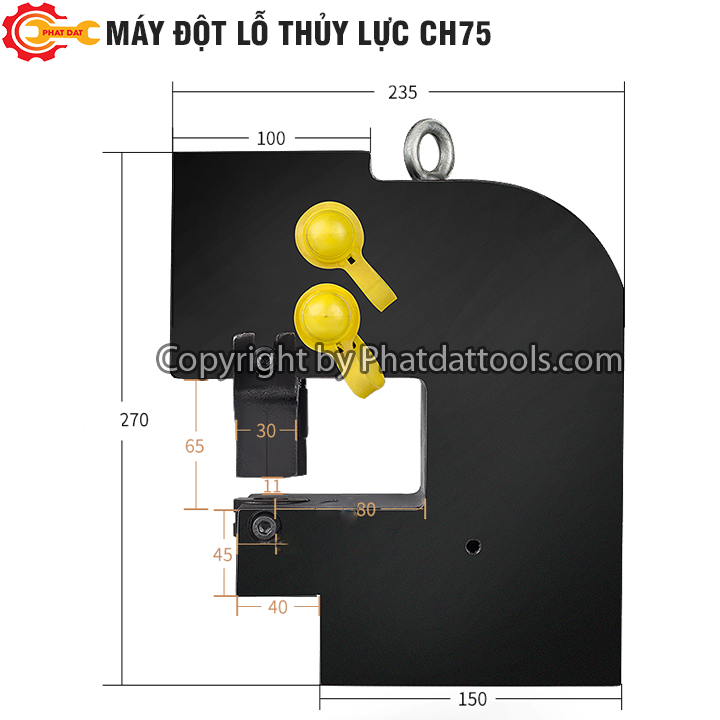 Máy đột thủy lực CH75 - Bảo hành 6 tháng