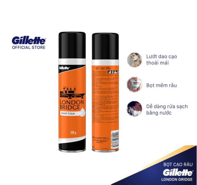Bọt Cạo Râu Gillette London Bridge 300g ( Hàng Chính Hãng )