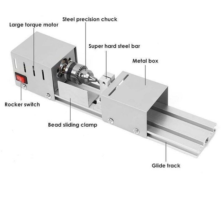 Máy đánh bóng mini để bàn- máy tiện gỗ