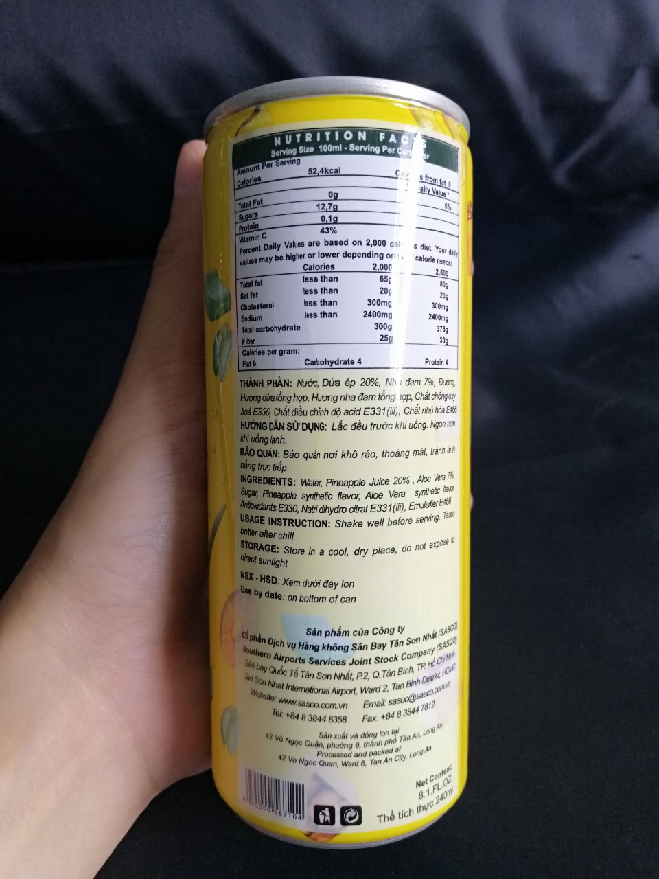 [HCM]Nước Ép Dứa Ezos Thùng 30 Lon x 240ml
