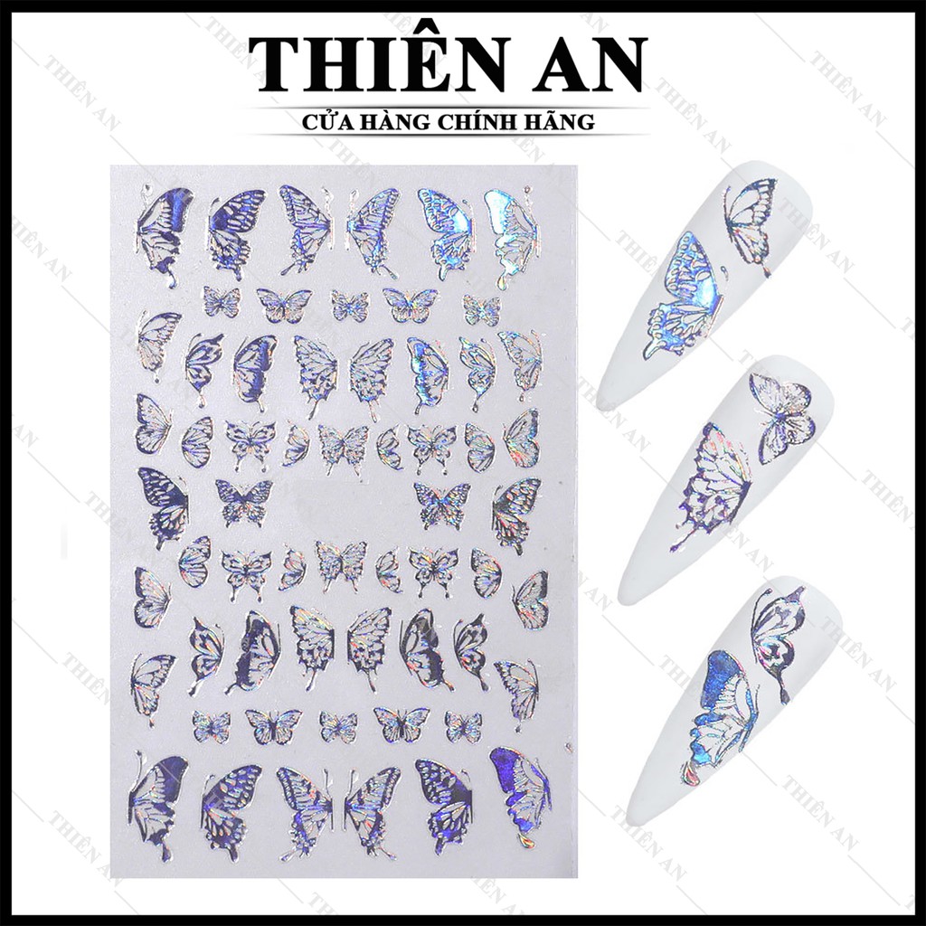Bướm dán móng tay 3D, đề can dán móng tay ba chiều